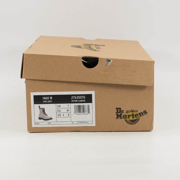 Dr. Martens Women's Patent Leather 'Grey' Lace Up Boot 27635076 Multi Size - Picture 12 of 12